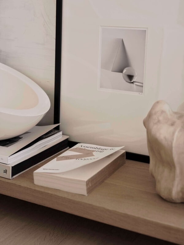The fine art print sphere, by ragnar ómarsson shown in an inspirational interior design setting.