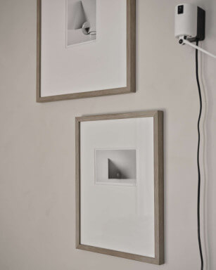 The fine art print shadow, by ragnar ómarsson shown in an inspirational interior design setting.